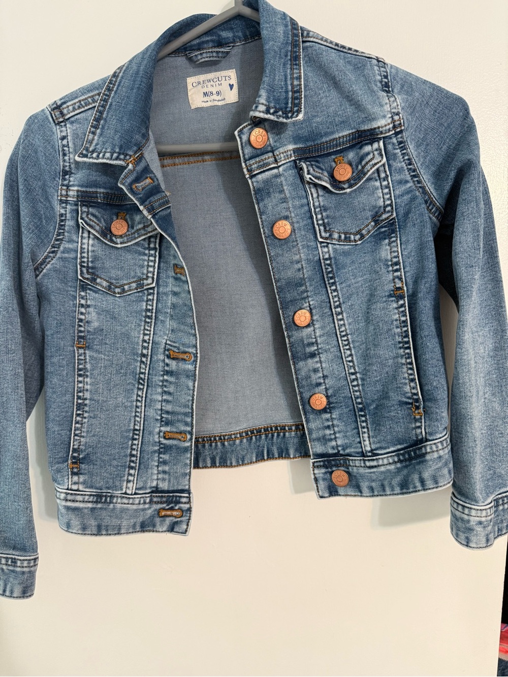 Crewcuts Distressed Medium Blue Denim Jacket